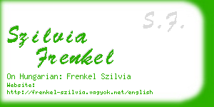 szilvia frenkel business card